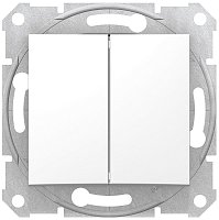 Выключатель без рамки Schneider Electric Sedna 2-кл. белый